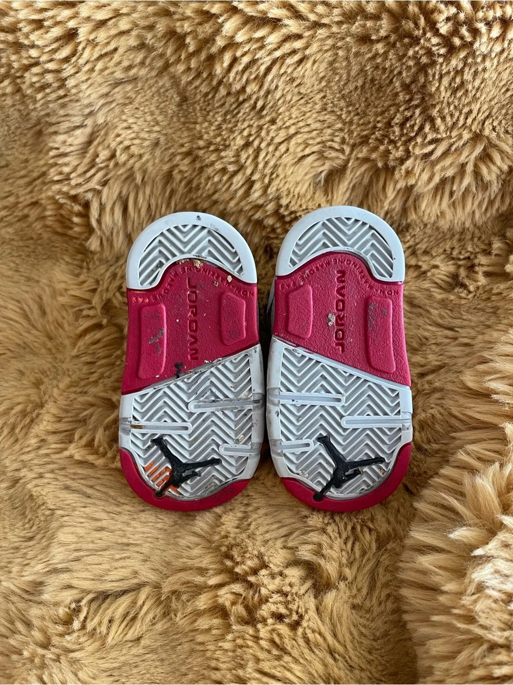 Nike Kids White and Red High-Top Sneakers